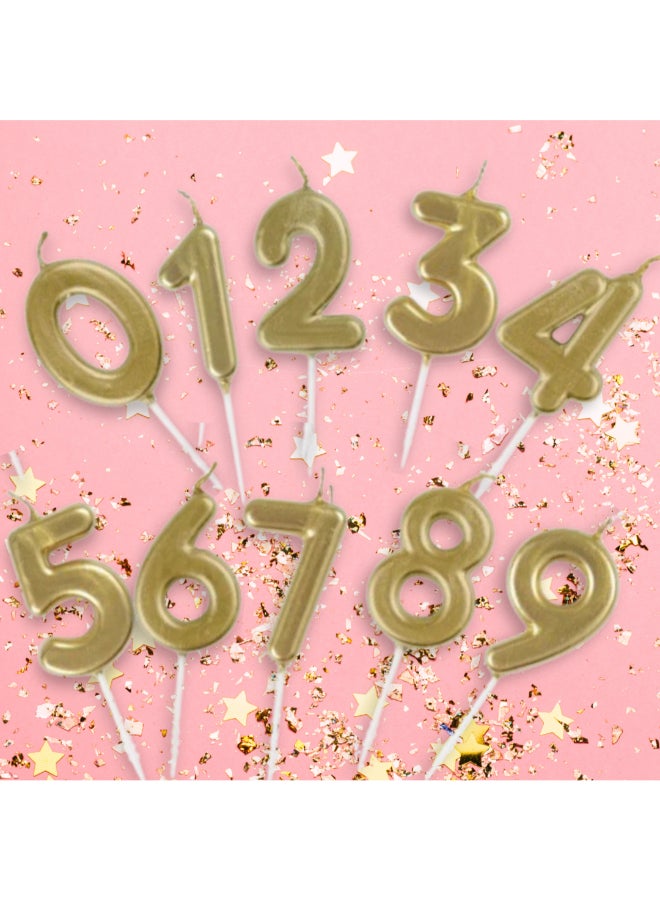 Unique Gold Number Candle 0 - Image 5